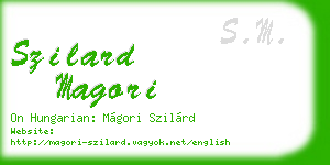 szilard magori business card